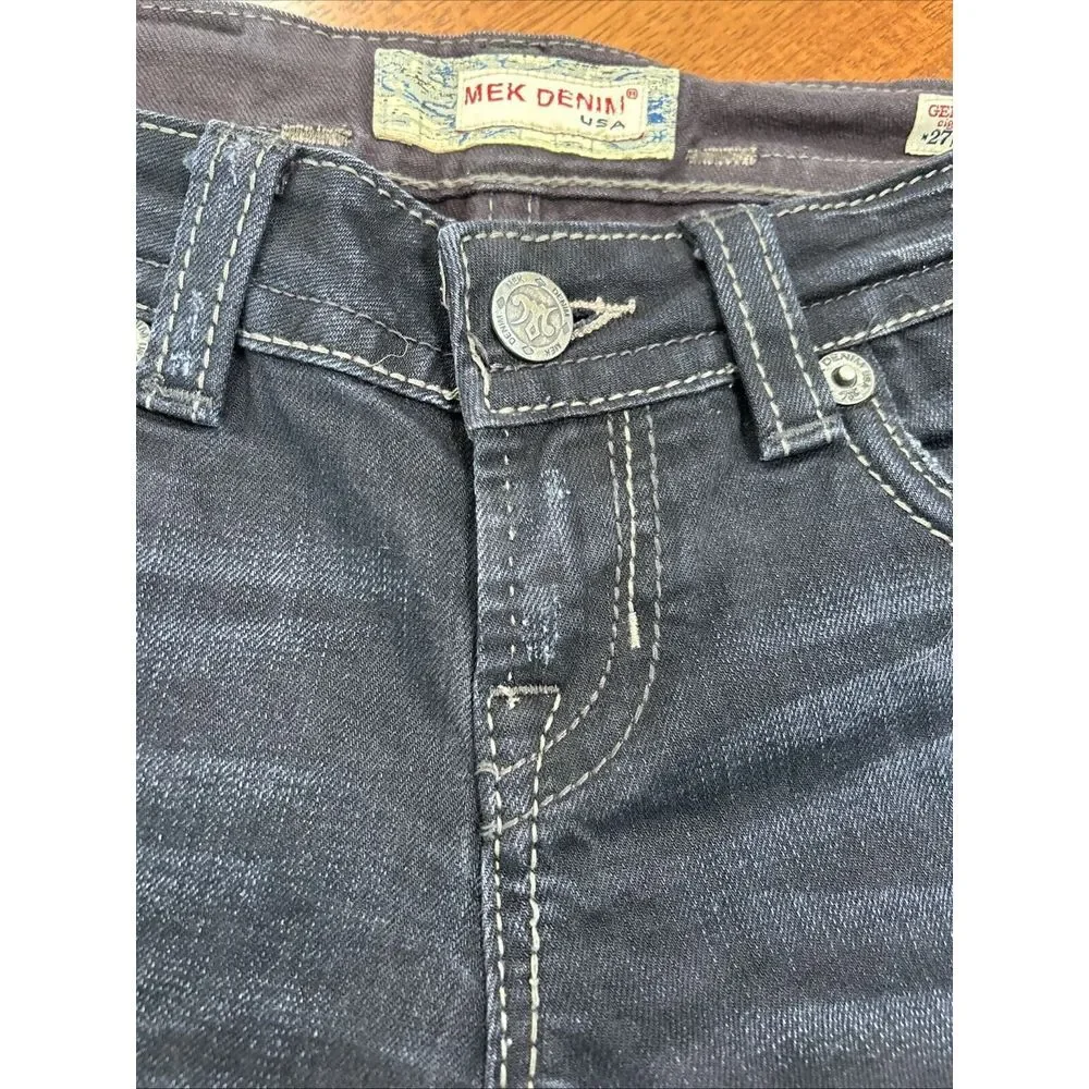 Mek Denim USA Jeans Men's Size 27/34 Geneva Cigarette Distressed